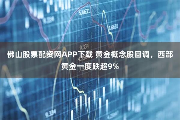 佛山股票配资网APP下载 黄金概念股回调,西部黄金一度跌超9%