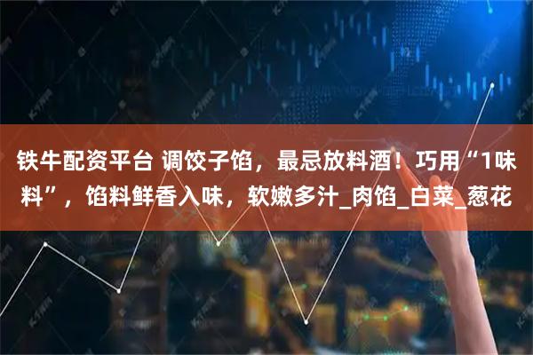铁牛配资平台 调饺子馅，最忌放料酒！巧用“1味料”，馅料鲜香入味，软嫩多汁_肉馅_白菜_葱花