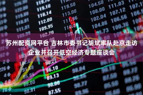 苏州配资网平台 吉林市委书记胡斌率队赴京走访企业并召开低空经济专题座谈会